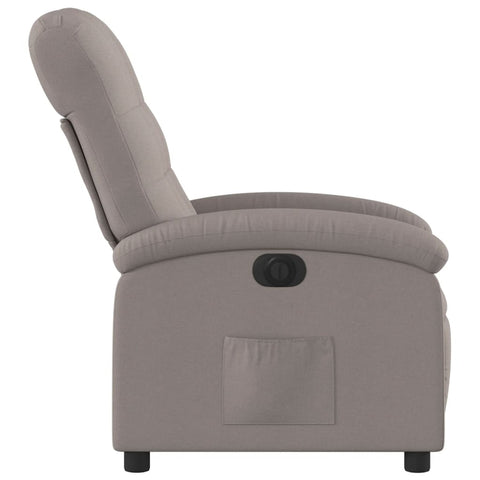 vidaXL Relaxsessel Elektrisch Taupe Stoff