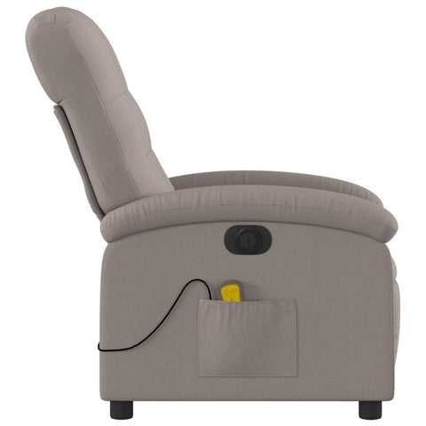 vidaXL Massagesessel Elektrisch Taupe Stoff