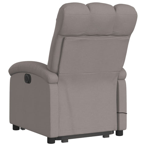 vidaXL Massagesessel mit Aufstehhilfe Taupe Stoff