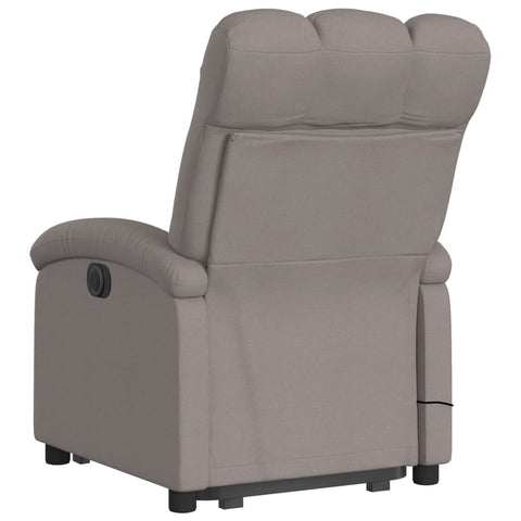 vidaXL Elektrischer Massagesessel mit Aufstehhilfe Taupe Stoff