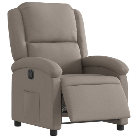 vidaXL Relaxsessel Elektrisch Taupe Stoff