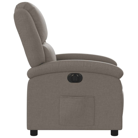 vidaXL Relaxsessel Elektrisch Taupe Stoff