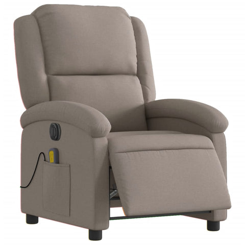 vidaXL Massagesessel Elektrisch Taupe Stoff