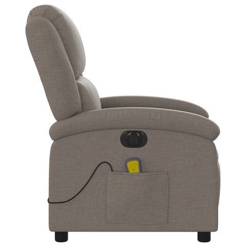 vidaXL Massagesessel Elektrisch Taupe Stoff