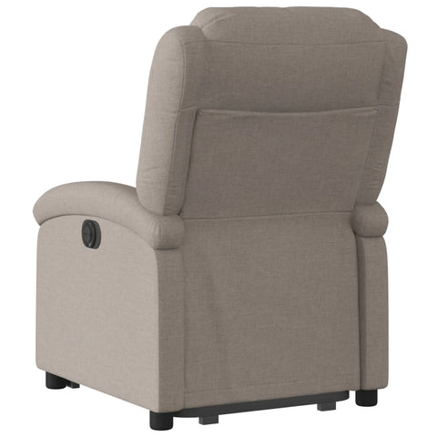 vidaXL Relaxsessel mit Aufstehhilfe Taupe Stoff