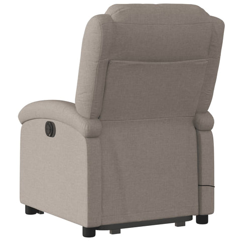 vidaXL Massagesessel mit Aufstehhilfe Taupe Stoff