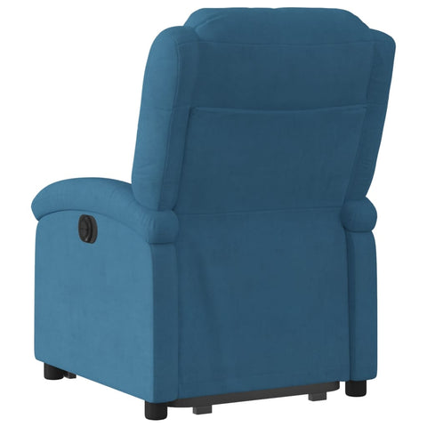 vidaXL Relaxsessel mit Aufstehhilfe Blau Samt