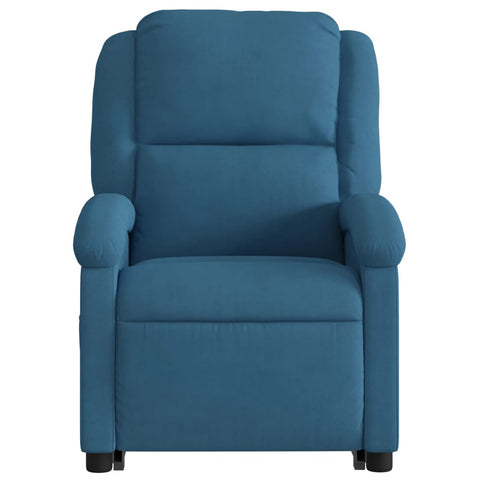 vidaXL Relaxsessel mit Aufstehhilfe Blau Samt