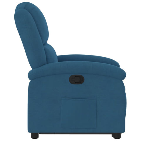 vidaXL Relaxsessel mit Aufstehhilfe Blau Samt