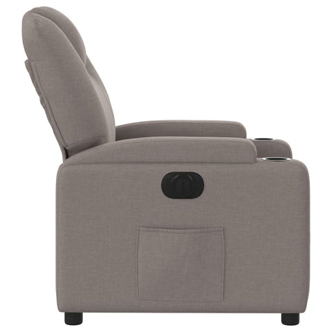 vidaXL Relaxsessel Elektrisch Taupe Stoff