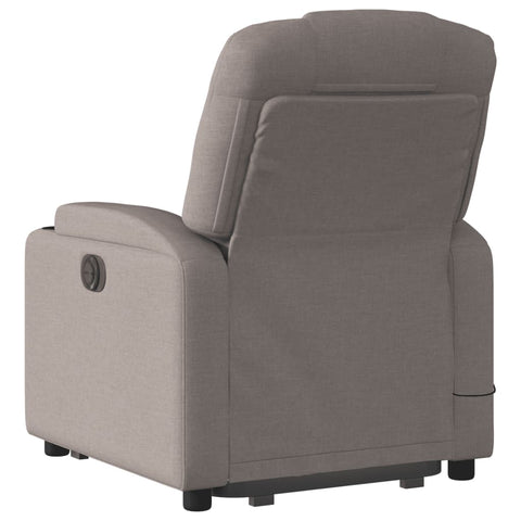 vidaXL Massagesessel mit Aufstehhilfe Taupe Stoff