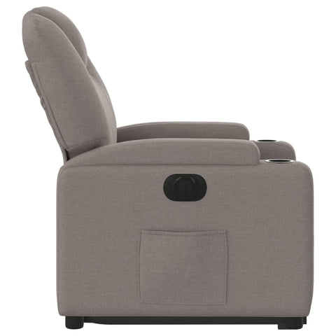 vidaXL Relaxsessel mit Aufstehhilfe Elektrisch Taupe Stoff