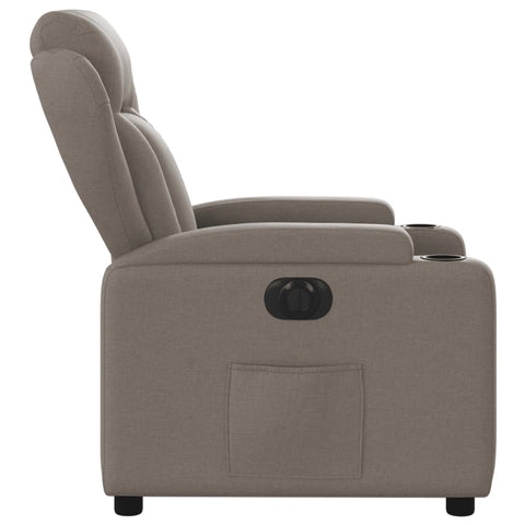 vidaXL Relaxsessel Elektrisch Taupe Stoff