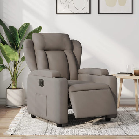 vidaXL Relaxsessel Elektrisch Taupe Stoff