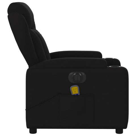 vidaXL Massagesessel Elektrisch Schwarz Stoff