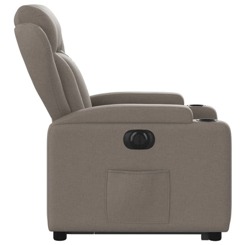 vidaXL Relaxsessel mit Aufstehhilfe Elektrisch Taupe Stoff