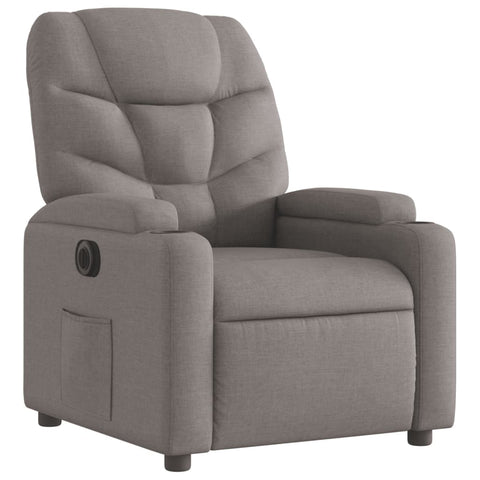 vidaXL Relaxsessel Elektrisch Taupe Stoff