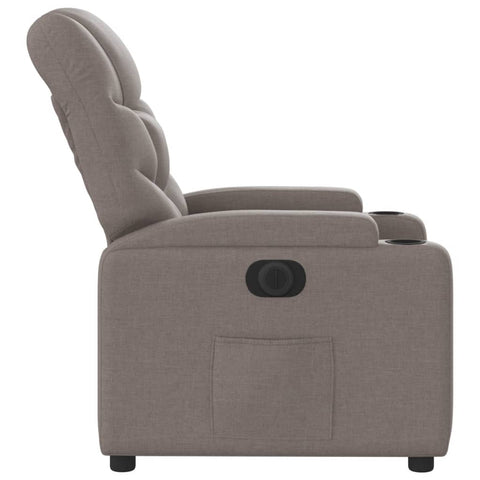 vidaXL Relaxsessel Elektrisch Taupe Stoff