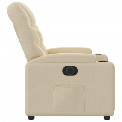 vidaXL Relaxsessel Elektrisch Creme Stoff