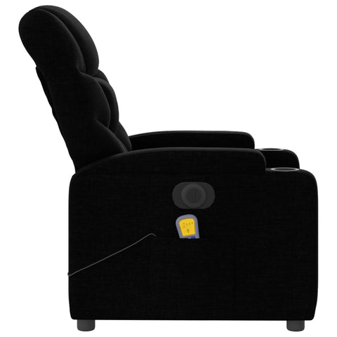 vidaXL Massagesessel Elektrisch Schwarz Stoff