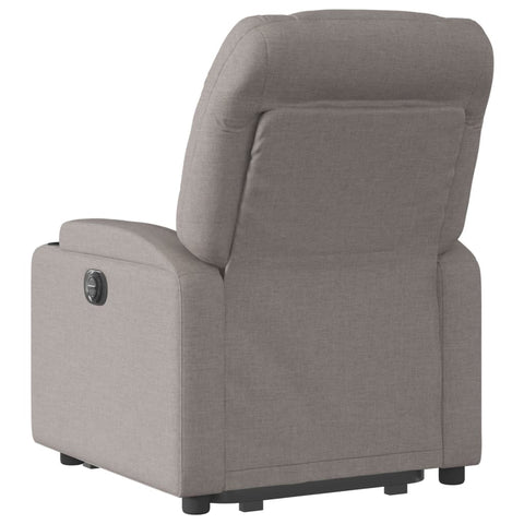 vidaXL Relaxsessel mit Aufstehhilfe Taupe Stoff