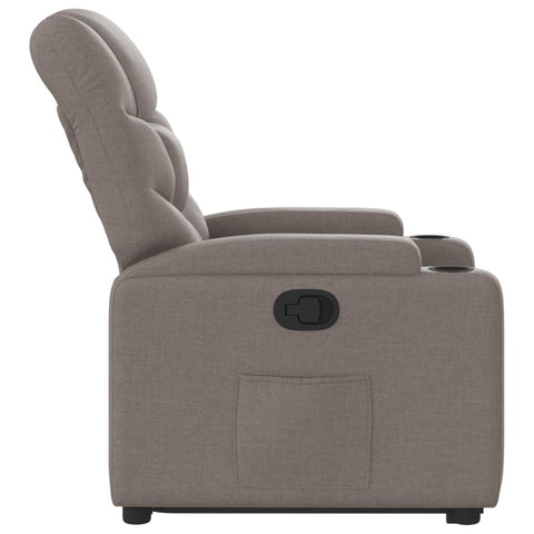 vidaXL Relaxsessel mit Aufstehhilfe Taupe Stoff