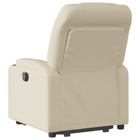 vidaXL Relaxsessel mit Aufstehhilfe Elektrisch Creme Stoff