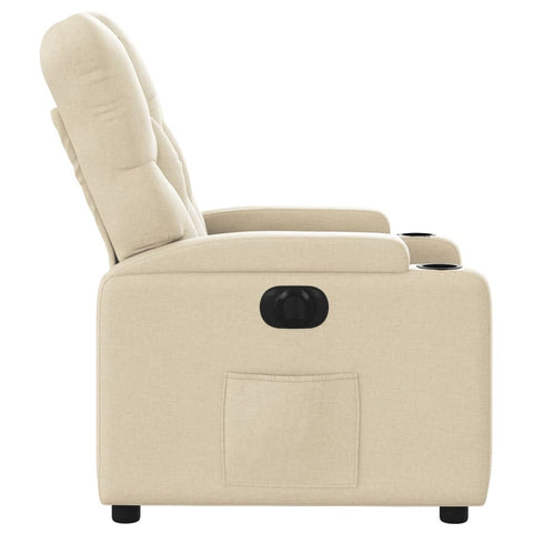 vidaXL Relaxsessel Elektrisch Creme Stoff