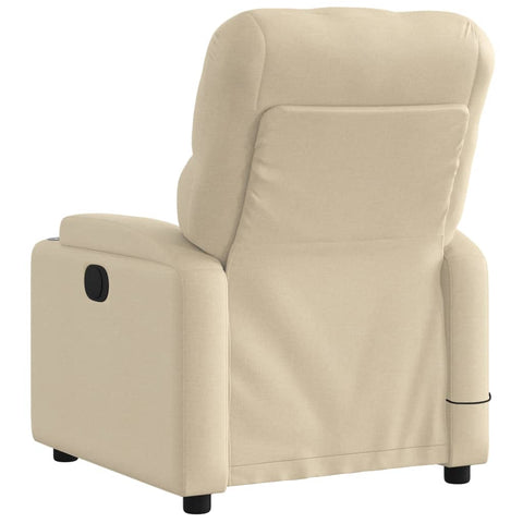 vidaXL Massagesessel Elektrisch Creme Stoff