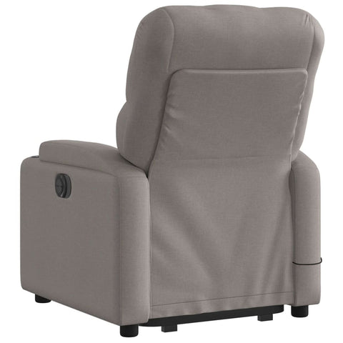 vidaXL Massagesessel mit Aufstehhilfe Taupe Stoff