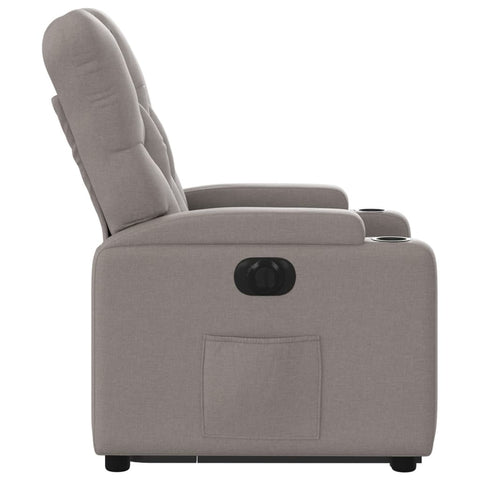 vidaXL Relaxsessel mit Aufstehhilfe Elektrisch Taupe Stoff