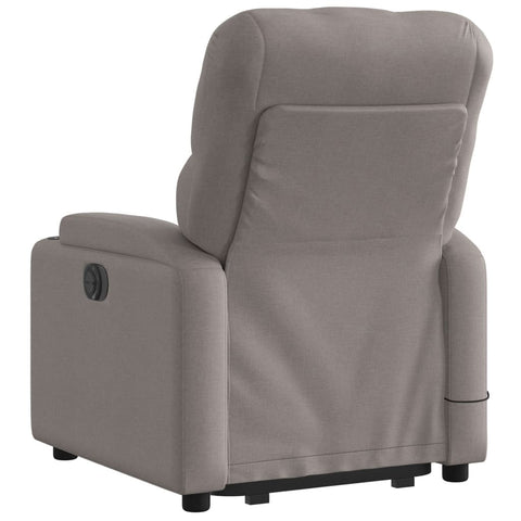 vidaXL Elektrischer Massagesessel mit Aufstehhilfe Taupe Stoff