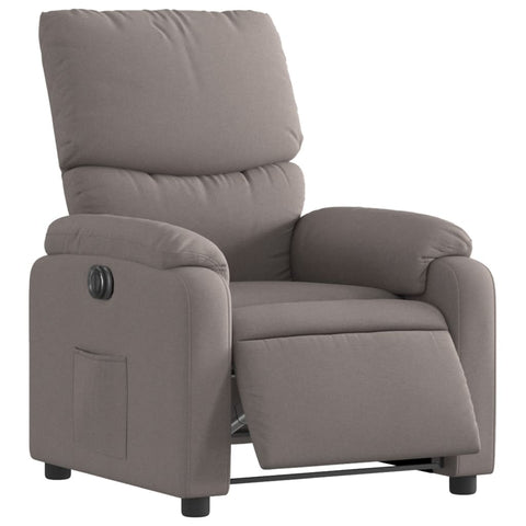 vidaXL Relaxsessel Elektrisch Taupe Stoff