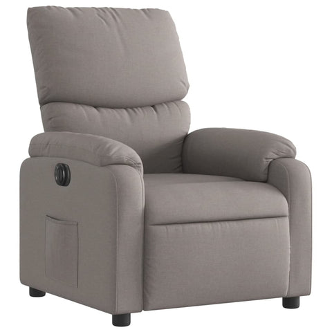 vidaXL Relaxsessel Elektrisch Taupe Stoff