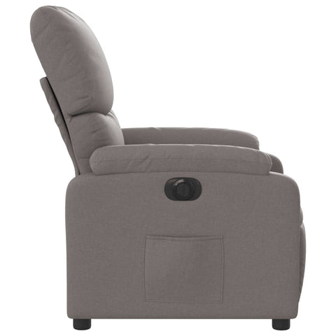 vidaXL Relaxsessel Elektrisch Taupe Stoff