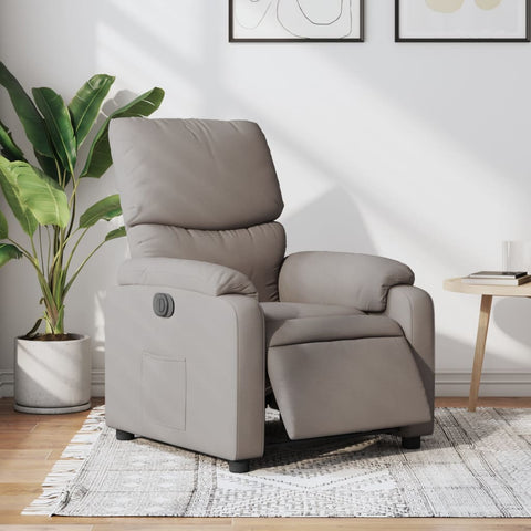 vidaXL Relaxsessel Elektrisch Taupe Stoff