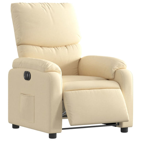 vidaXL Relaxsessel Elektrisch Creme Stoff