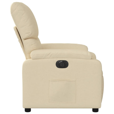 vidaXL Relaxsessel Elektrisch Creme Stoff