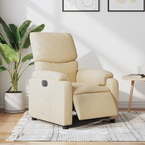 vidaXL Relaxsessel Elektrisch Creme Stoff