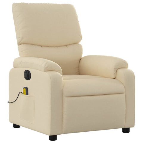 vidaXL Massagesessel Elektrisch Creme Stoff