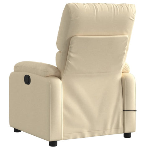 vidaXL Massagesessel Elektrisch Creme Stoff