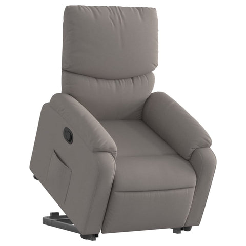 vidaXL Relaxsessel mit Aufstehhilfe Taupe Stoff