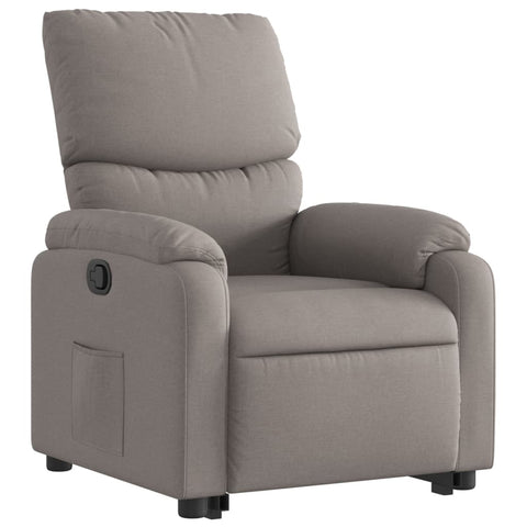 vidaXL Relaxsessel mit Aufstehhilfe Taupe Stoff