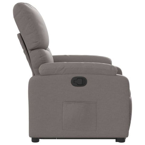 vidaXL Relaxsessel mit Aufstehhilfe Taupe Stoff