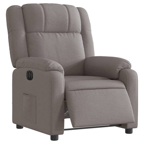 vidaXL Relaxsessel Elektrisch Taupe Stoff