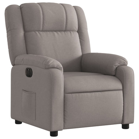 vidaXL Relaxsessel Elektrisch Taupe Stoff