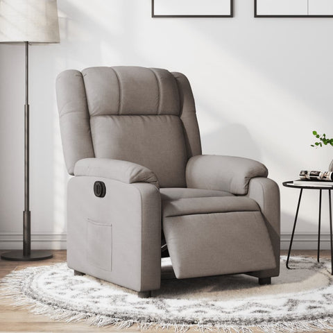 vidaXL Relaxsessel Elektrisch Taupe Stoff