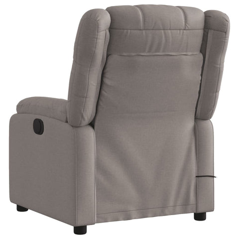 vidaXL Massagesessel Elektrisch Taupe Stoff