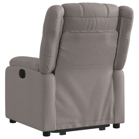 vidaXL Relaxsessel mit Aufstehhilfe Taupe Stoff