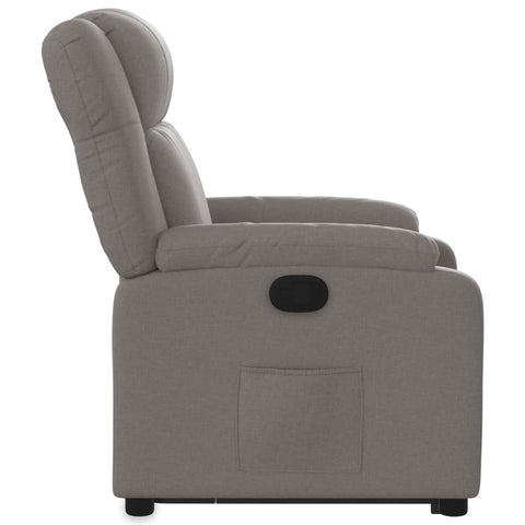 vidaXL Relaxsessel mit Aufstehhilfe Taupe Stoff